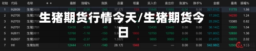 生猪期货行情今天/生猪期货今日-第3张图片