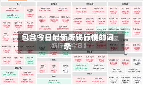 包含今日最新废锡行情的词条-第2张图片